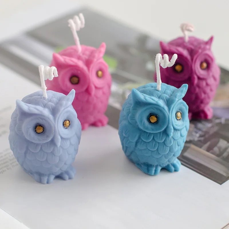 Candle Making Supplies Wholesale - 3D Gufo Stampo per candele in