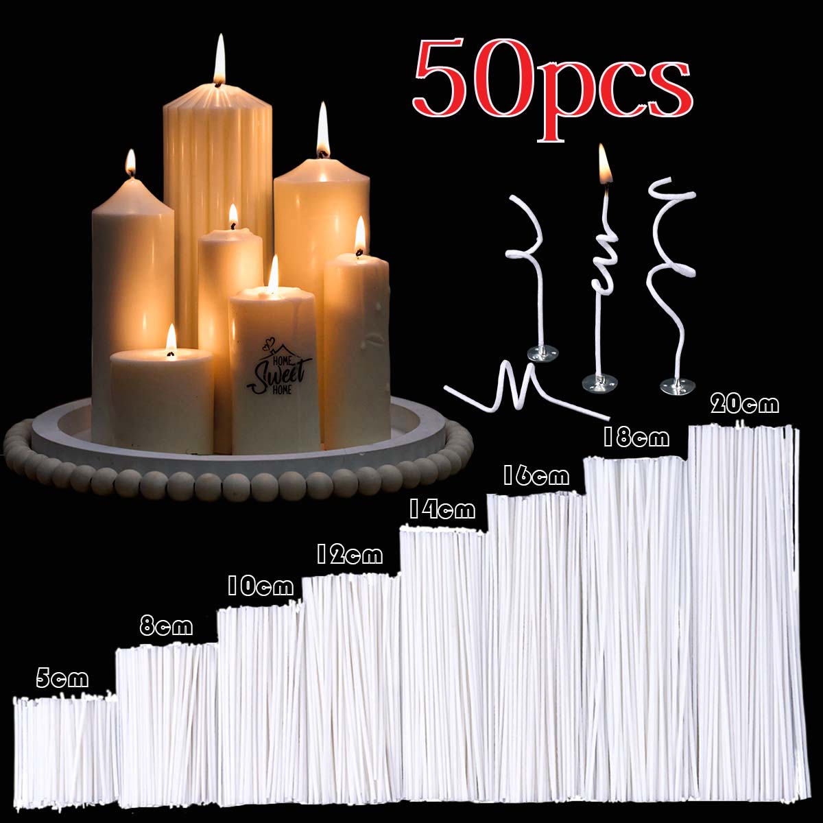 Candle Making Instructions - 50 pz 5-20 cm stoppini per