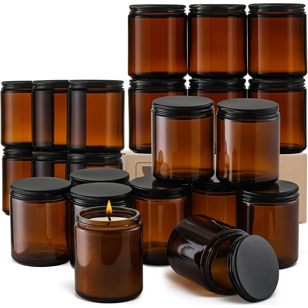 Candle Making Vessels - Barattoli in Vetro Ambrato da 8oz
