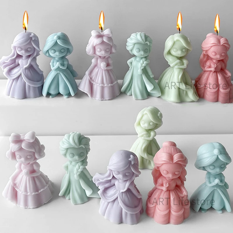 Candle Making Supplies Wholesale - 6 Princess Doll stampo per candele