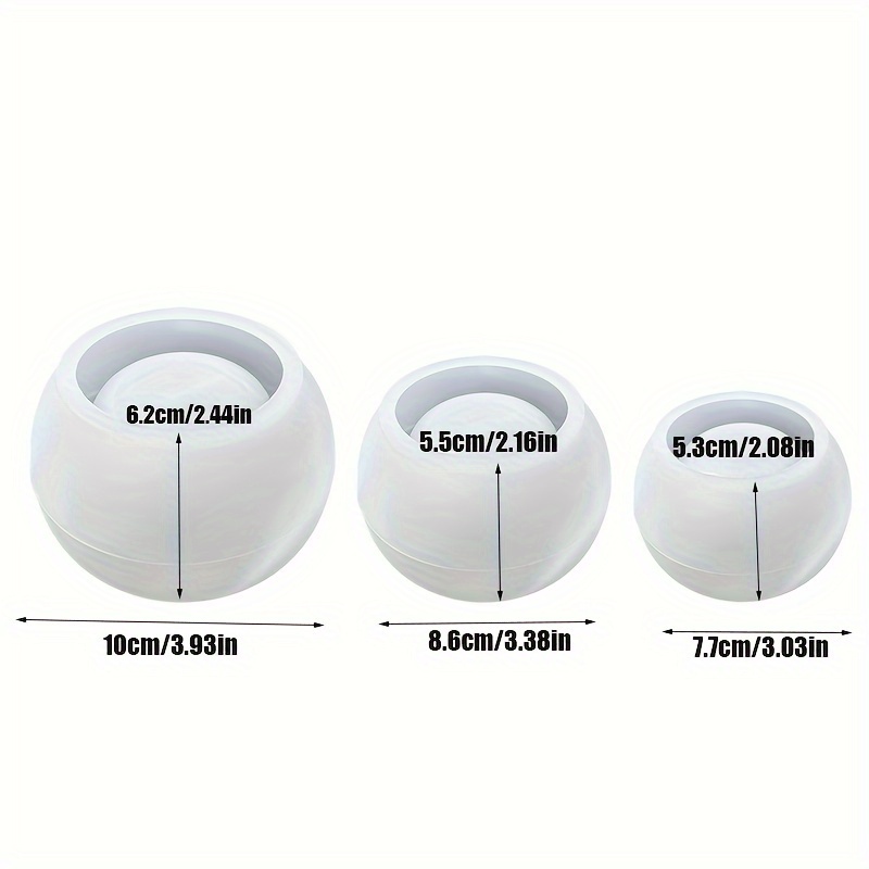 Candle Making Vessels - Set di 3 Stampi in Silicone