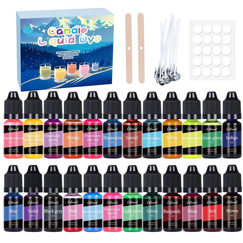 Candle Making Instructions - 20/24 colori Candela Coloranti Pigmento Set