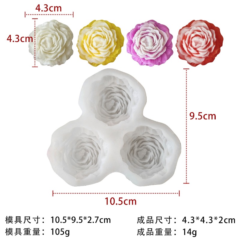 3 pz/set Fiore di Peonia Cande - Candle Making Supplies Wholesale recensione e prezzo